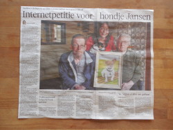 2015-02-28 Noordhollands Dagblad - Internetpetitie voor Andijker hondje Jansen